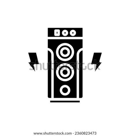 Rock Speaker Filled Icon Vector Illustration