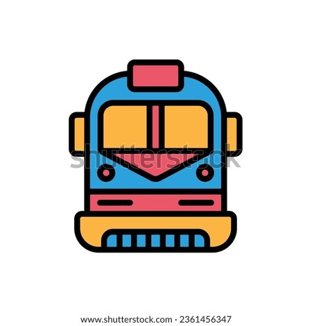 Modern Train Icon Vector Illustration