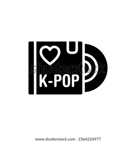 K-Pop Disc Filled Icon Vector Illustration