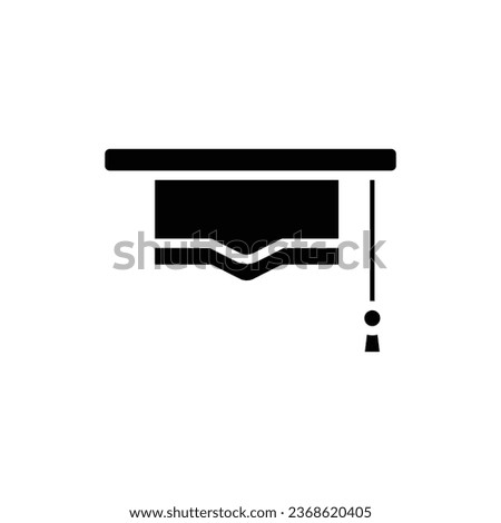 Graduation Mortarboard Filled Icon Vector Illustration