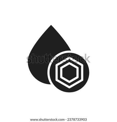 Oil Molecule Filled Icon Vector Illustration