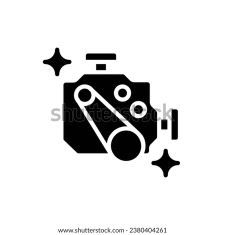 Clean Engine Filled Icon Vector Illustration