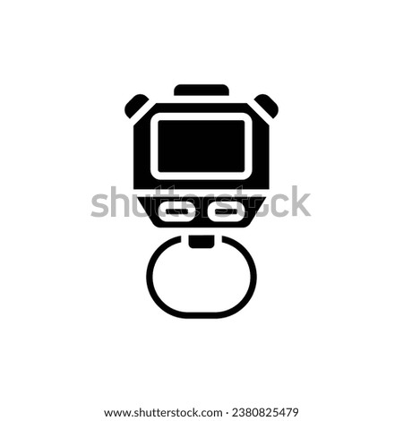 Tennis Stopwatch Filled Icon Vector Illustration