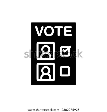 Vote Paper Filled Icon Vector Illustration