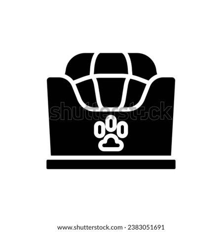 Pet Bed Filled Icon Vector Illustration