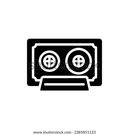 Rapper Cassette Filled Icon Vector Illustration