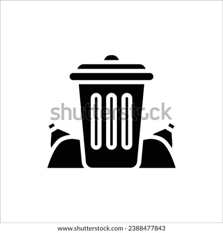 Climate Trash Filled Icon Vector Illustration