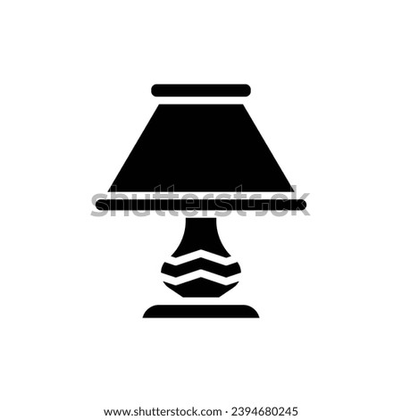 Home Night Lamp Filled Icon Vector Illustration