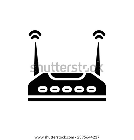 Office Big Router Filled Icon Vector Illustration