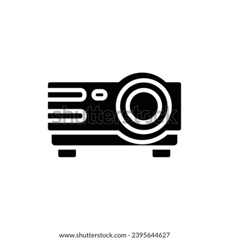 Office Projector Filled Icon Vector Illustration