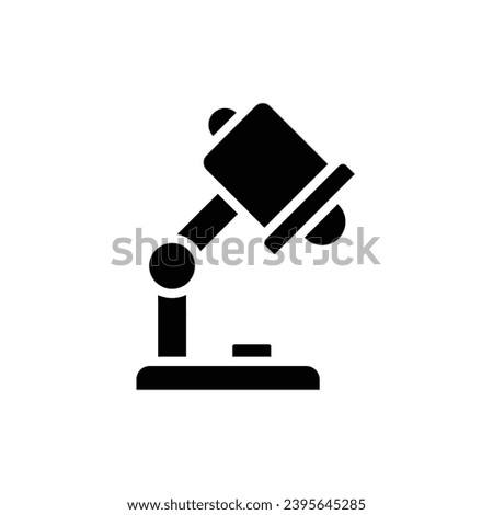 Office Lamp Filled Icon Vector Illustration