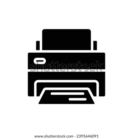 Office Printer Filled Icon Vector Illustration
