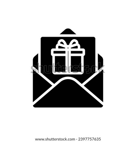 Boxing Day Letter Filled Icon Vector Illustration