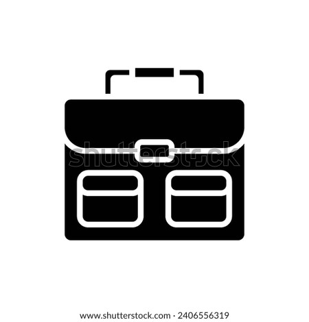 Workplace Briefcase Filled Icon Vector Illustration