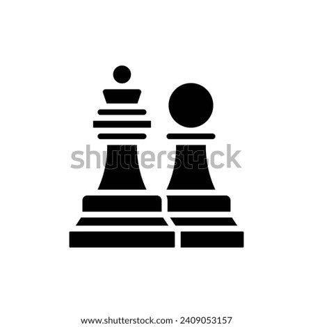 Retirement Chess Filled Icon Vector Illustration