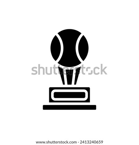 Baseball Trophy Filled Icon Vector Illustration