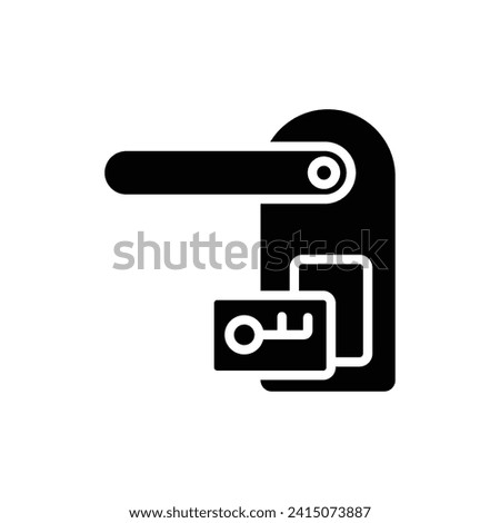 Resort Door Lock Filled Icon Vector Illustration