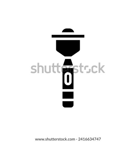Optometrist Flashlight Filled Icon Vector Illustration