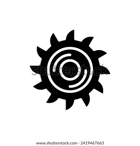 Carpentry Saw Blade Filled Icon Vector Illustration