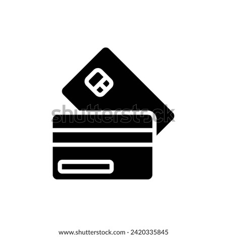 Retail Credit Card Filled Icon Vector Illustration