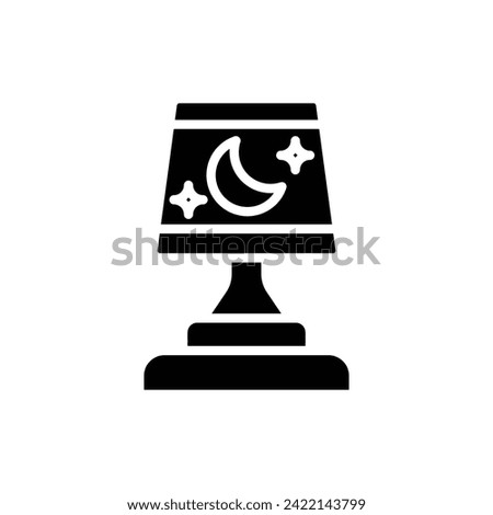 Sleep Desk Lamp Filled Icon Vector Illustration