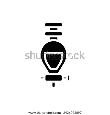 Laboratory Separating Funnel Filled Icon Vector Illustration