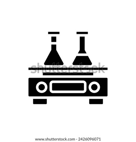 Laboratory Scale Filled Icon Vector Illustration