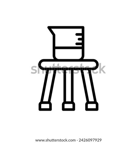 Laboratory Beaker Outline Icon Vector Illustration