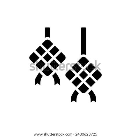 Ramadan Ketupat Filled Icon Vector Illustration