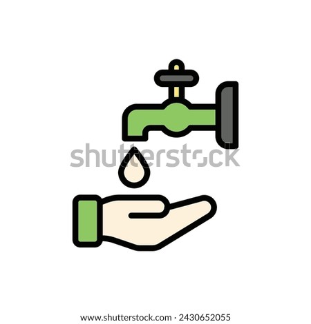 Ramadan Wudu Icon Vector Illustration