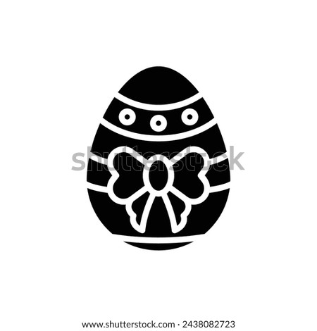 Easter Egg Filled Icon Vector Illustration