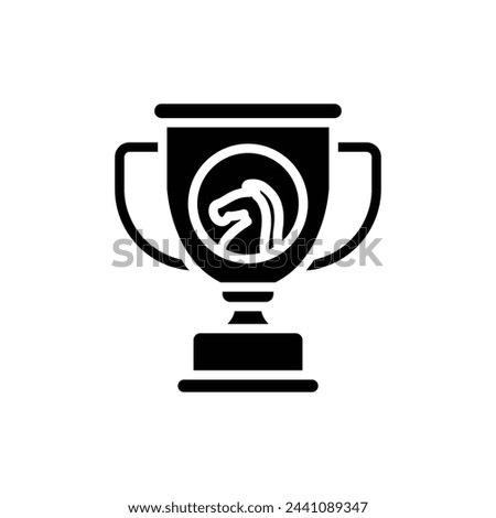 Chess Trophy Filled Icon Vector Illustration