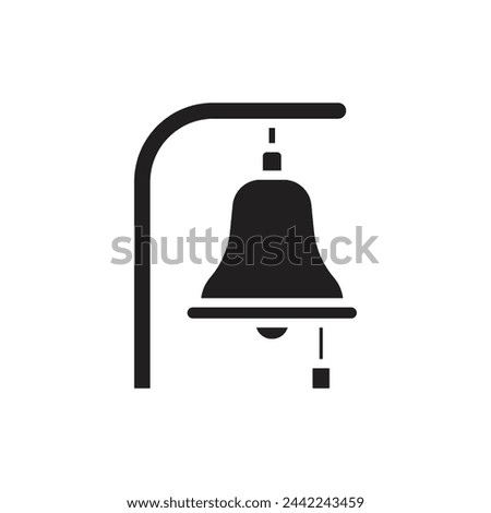 Nautical Bell Filled Icon Vector Illustration