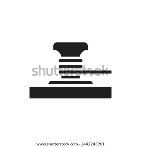 Nautical Mooring Bollard Filled Icon Vector Illustration