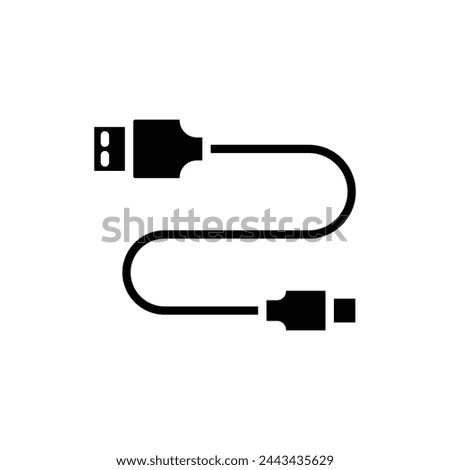 Vape Cable Filled Icon Vector Illustration