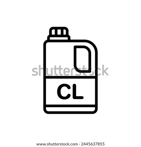 Swim Chlorine Icon Outline Vector Illustration