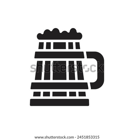 Viking Beer Filled Icon Vector Illustration