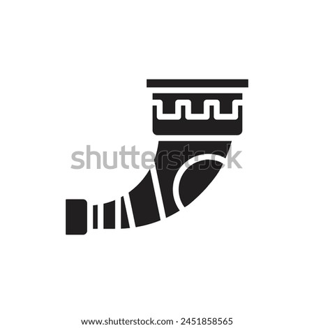 Viking Horn Filled Icon Vector Illustration