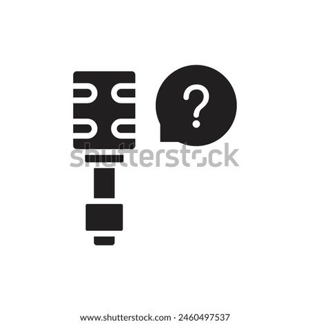 Quiz Mic Filled Icon Vector Illustration