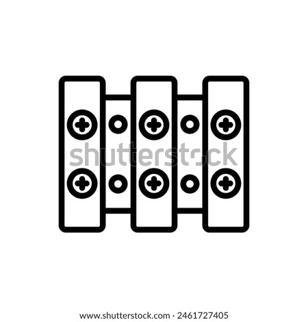 Electrician Terminals Block Filled Icon Vector Illustration