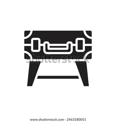 Recycling Table Filled Icon Vector Illustration