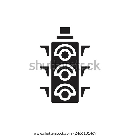 Public Services Traffic Light Filled Icon Vector Illustration