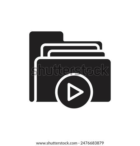 Blogger Folder Filled Icon Vector Illustration