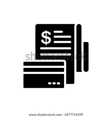 Banking Credit Card Filled Icon Vector Illustration