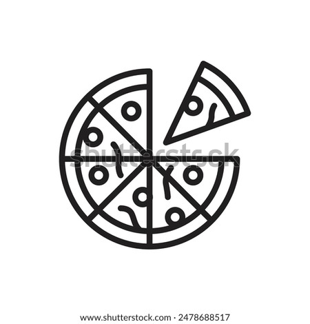 Event Pizza Outline Icon Vector Illustration