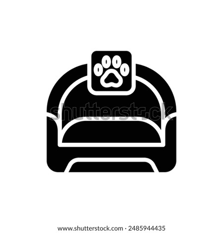 Animal Welfare Bed Filled Icon Vector Illustration