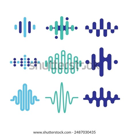 Audio Waves Logo Vector Illustration