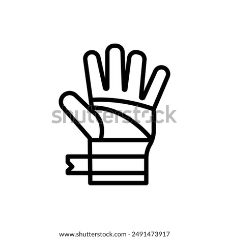 Pharmacy Bandaged Outline Icon Vector Illustration