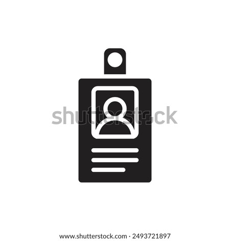 Interview Badge Filled Icon Vector Illustration