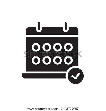 Interview Appointment Filled Icon Vector Illustration